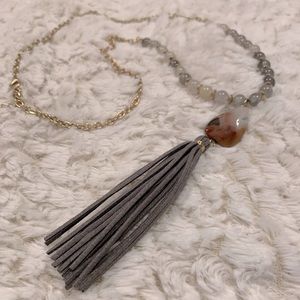 NWOT Beaded Tassel Necklace